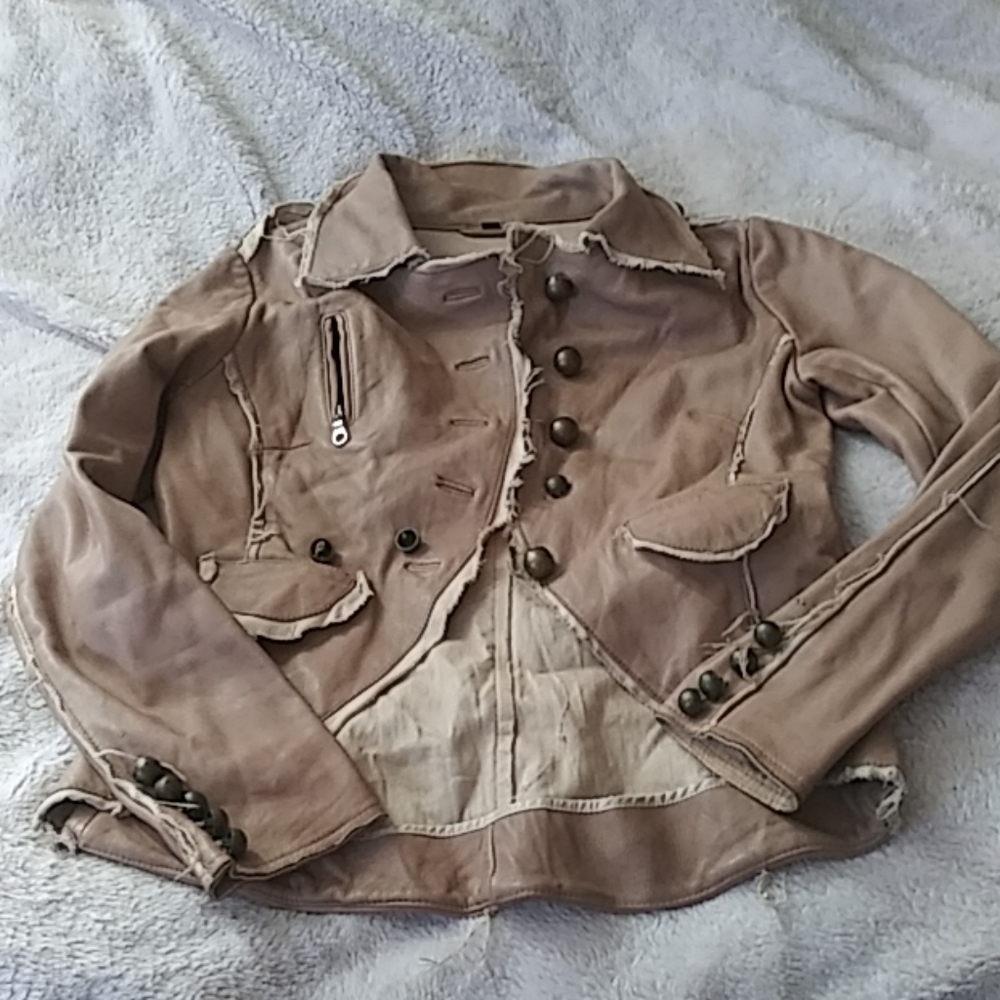 Sample leather jacket military style